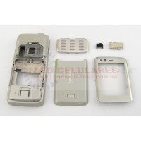 CARCAÇA NOKIA N82 PRATA COM BRANCO PRIMEIRA LINHA